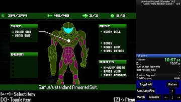 AM2R 1.4.3 100% - Fusion Random+ [Set seed] in 1:21:57