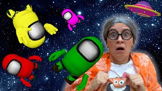 Super Granny VS Among US in real life adventures