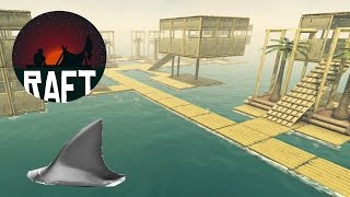 THE MULTI HOUSE RAFT CITY IS GETTING BIGGER! + More Shark Attacks - Raft Game - Gameplay screenshot 5
