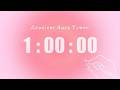 1 Hour Silent Study Timer - Soft Alarm Only - Pink Aesthetic - ADHD-Friendly