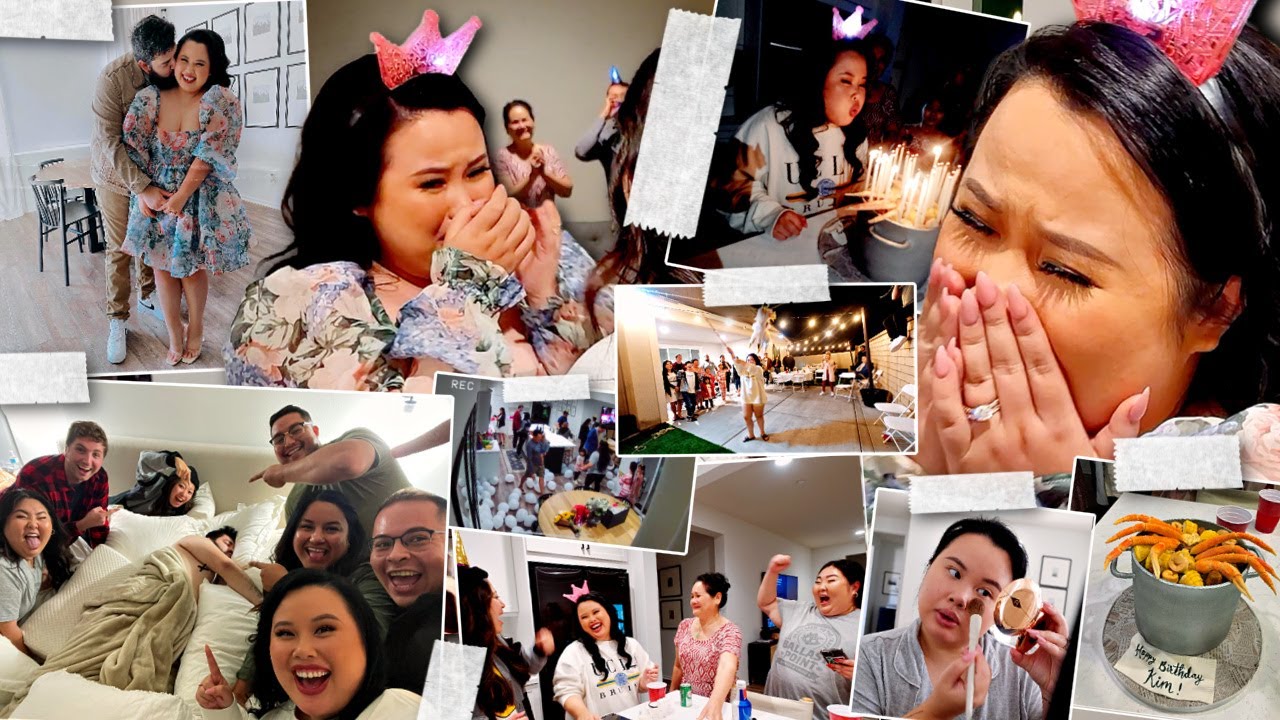my 28th SURPRISE BIRTHDAY party! *I CRIED* + i CANNOT believe THIS HAPPENED + taking SHOTS with MOM!