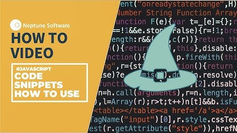 How To | Use code snippets, JavaScript for your apps