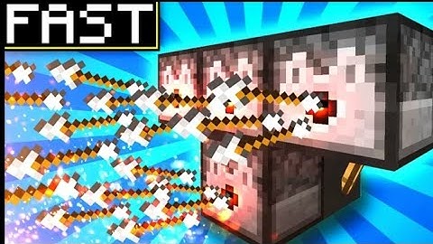 Ultra RAPID-FIRE Machine Gun! - Minecraft Tutorial (FAST & EASY!)