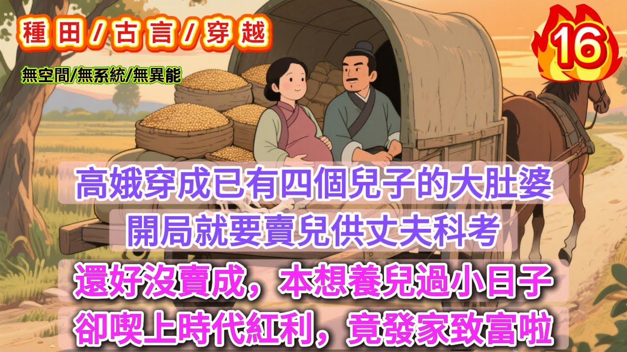 【古言.種田】《耕讀人家16》高娥穿成已有四個兒子的大肚婆，開局就要賣兒供丈夫科考，還好沒賣成，本想養兒過小日子，卻喫上時代紅利，竟發家致富啦 #穿越 #種田 #智慧女主 #古言