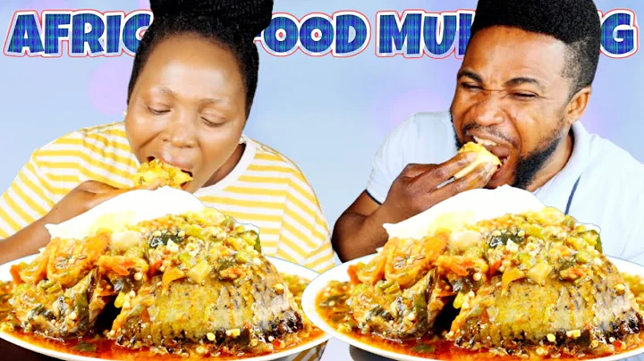 ONE BIG BITE FUFU AND OKRA SOUP CHALLENGE | AFRICAN FOOD MUKBANG