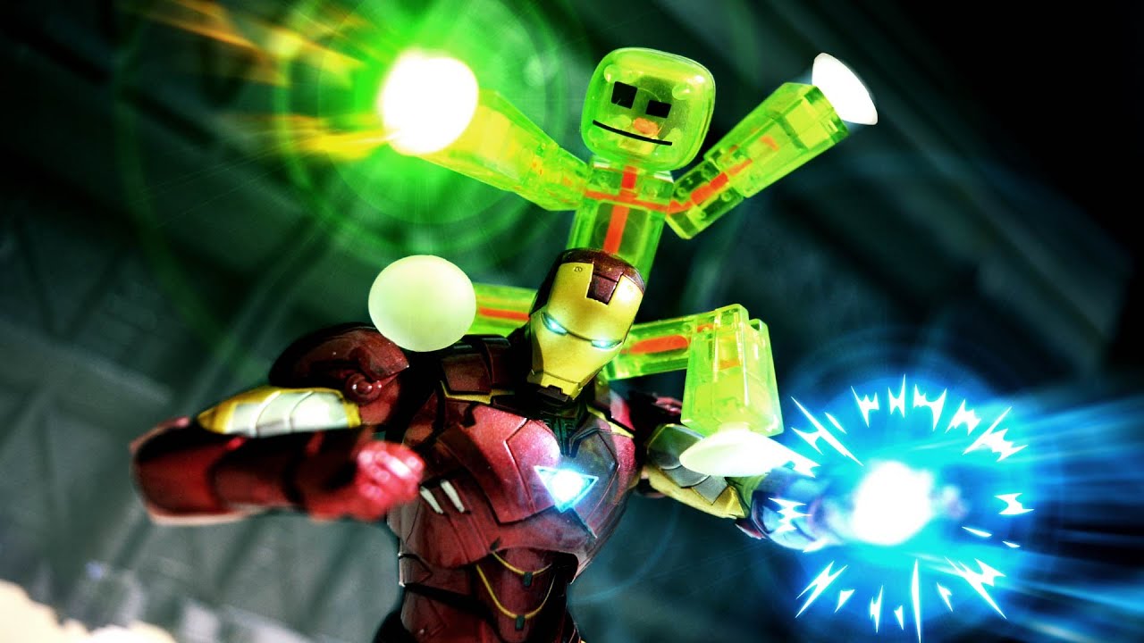 Ironman and Stikbot stop motion - The Green Power 