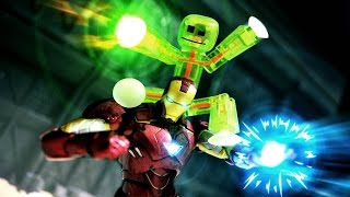 Ironman And Stikbot Stop Motion - The Green Power