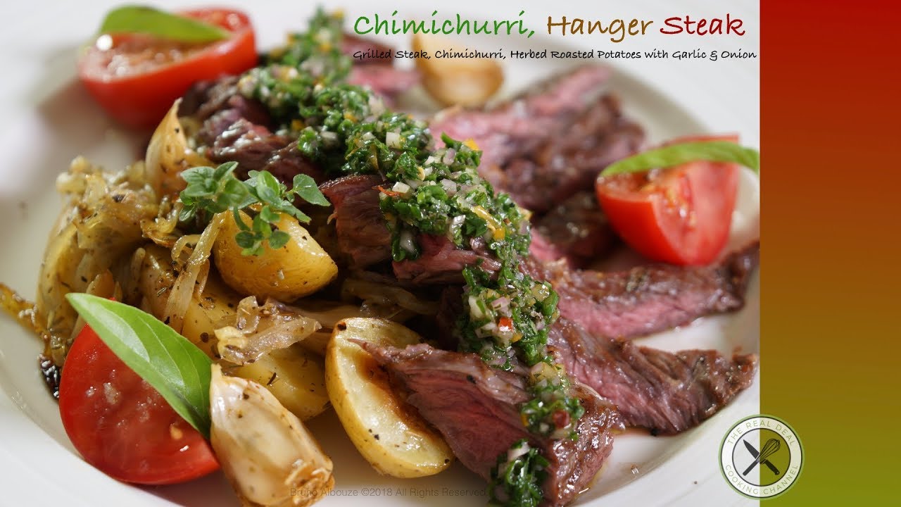 ⁣Hanger Steak, Chimichurri Sauce – Bruno Albouze