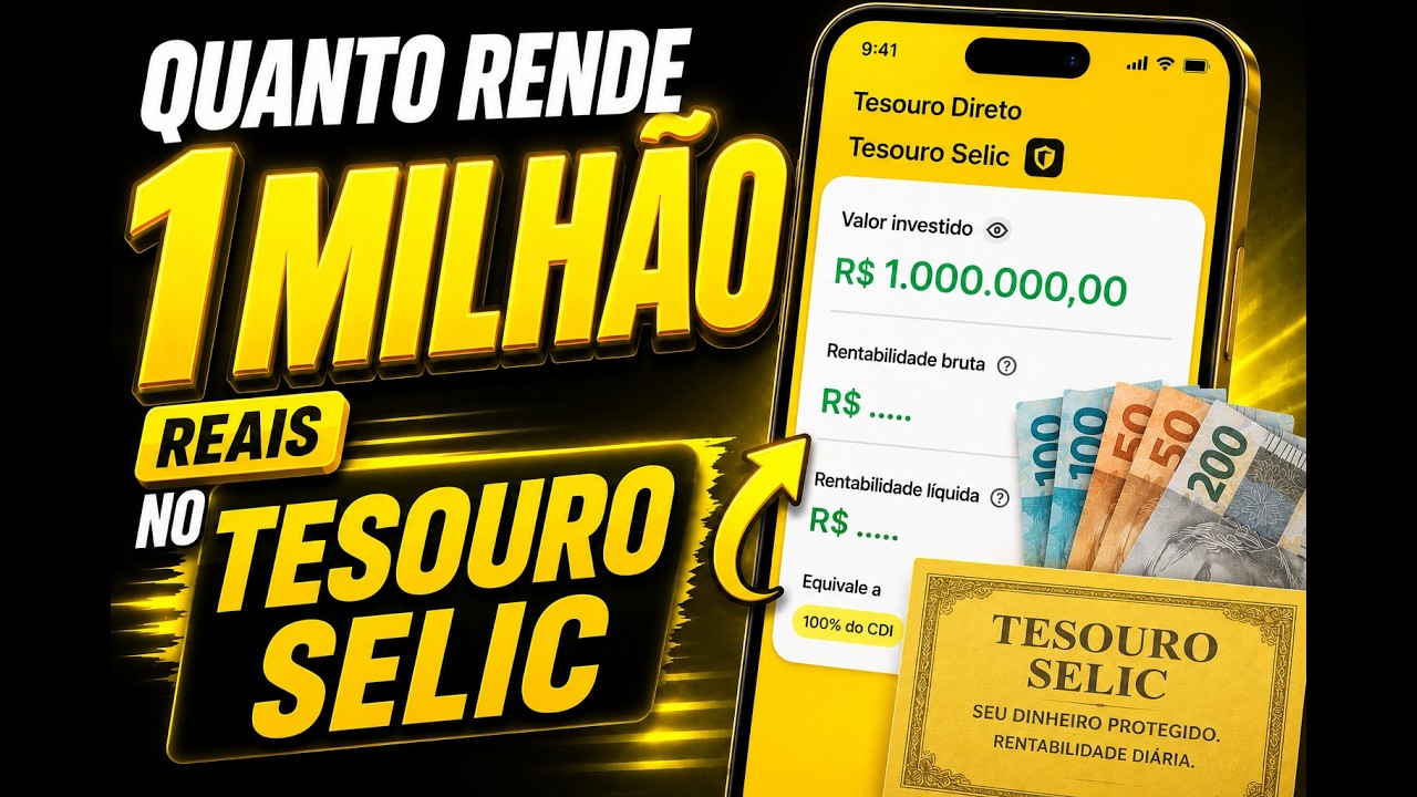 Quanto Rende 1 Milh o Reais No Tesouro Selic YouTube
