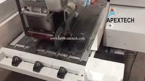 APEXTECH 6027 CNC Stone router with saw on cutting 30mm granite 2