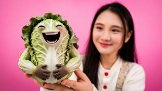 Turn black-hearted cabbage into "HaHa Cabbage" with a magic shaker – watch it laugh at me!