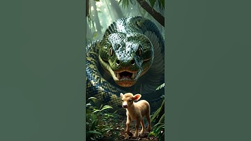 The Calf Saved from the Giant Python"#shorts #reels