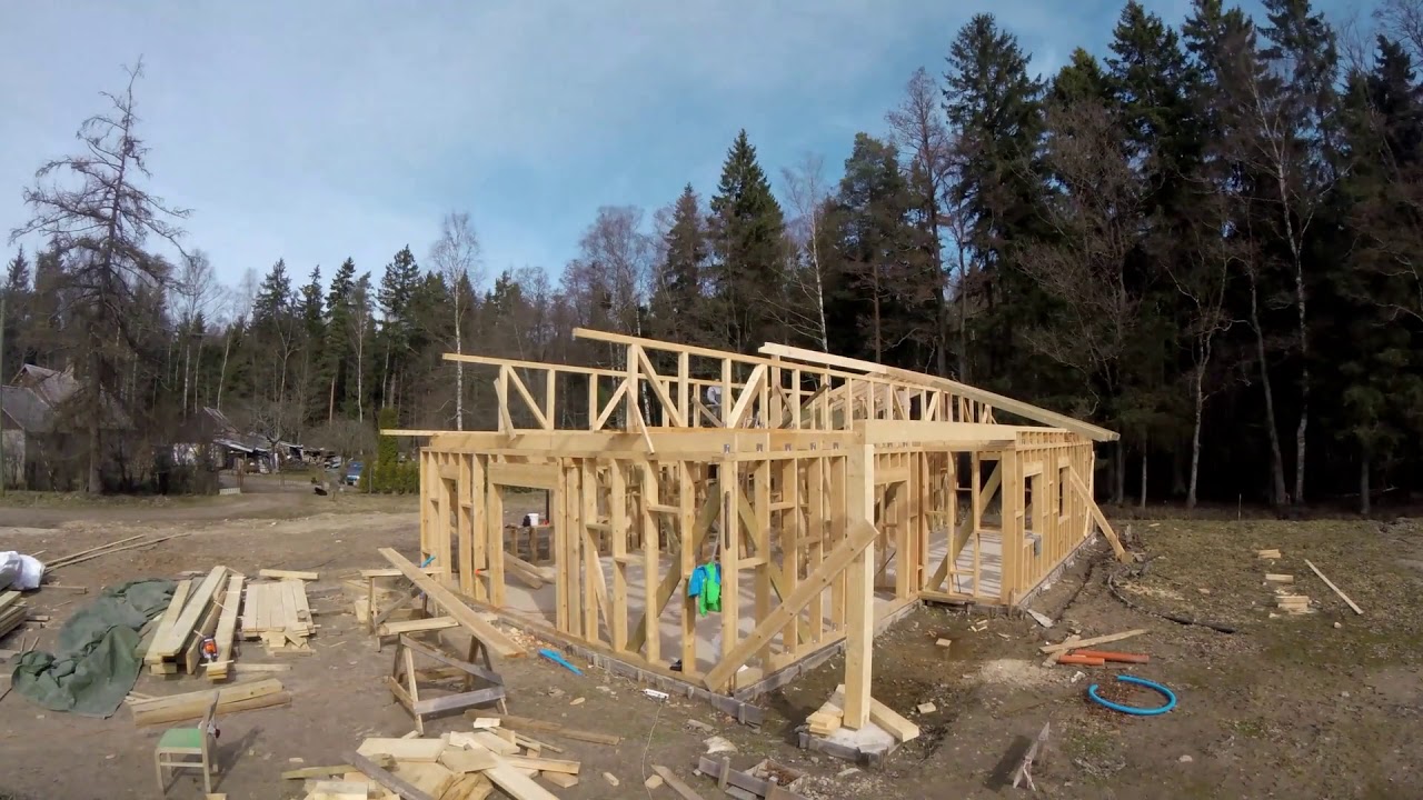 Koka karkasa ēka(Time lapse).