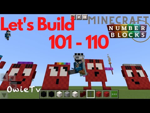 Minecraft Numberblocks Building And Counting 101-110 | Let's Build With Owie