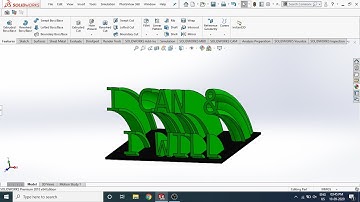 3D Text tutorial Solidworks