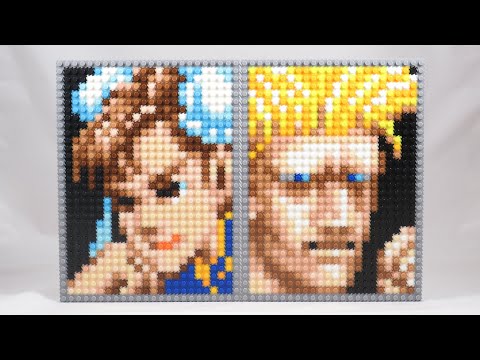 Pix Brix Street Fighter 2 Chun-Li and Guile