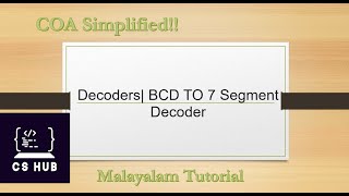 Decoder| 2 to 4 Line |3 to 8 Line | BCD to 7 Segment Decoder