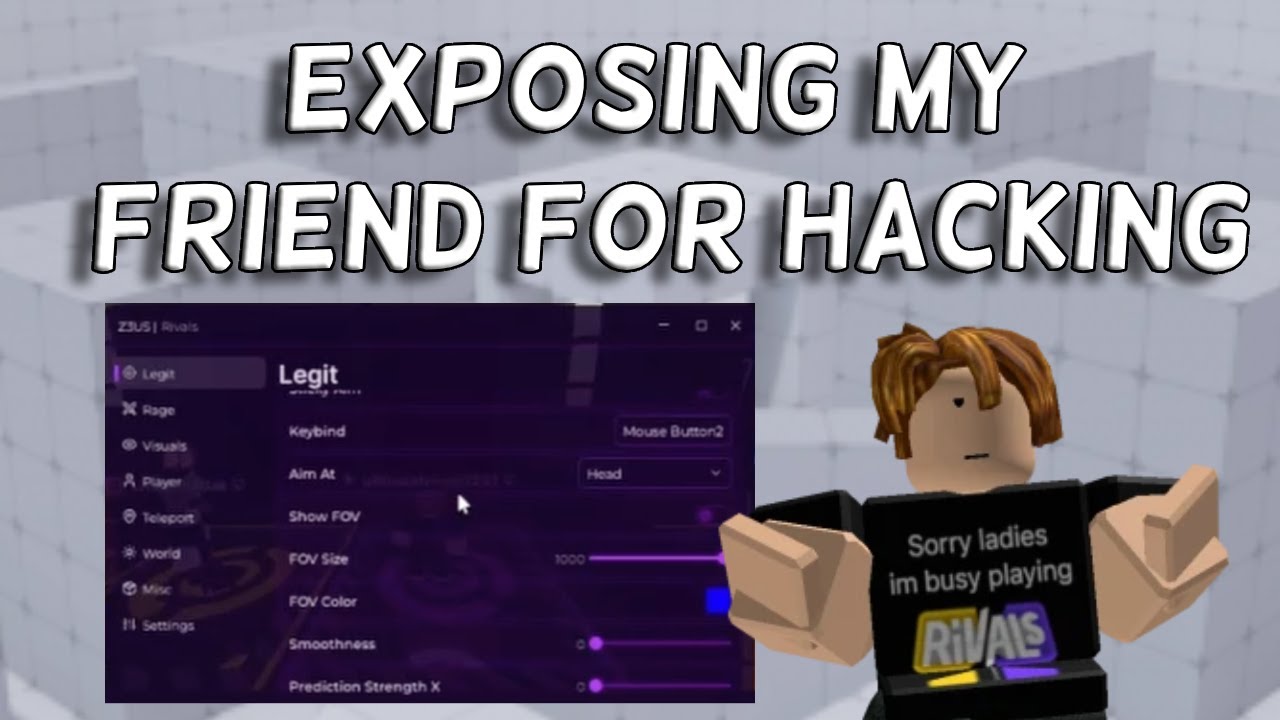 Разоблачаю моего друга за ВЗЛОМ в Roblox Rivals!