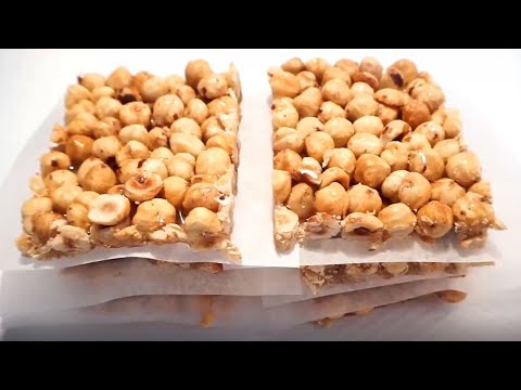 HOW TO MAKE CRUNCHY HAZELNUT BARS ?