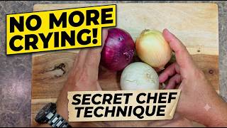How to prevent crying when cutting onions. Chef's technique!