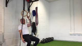 Assisted Single Arm Ring Pull Up - Eccentric Only