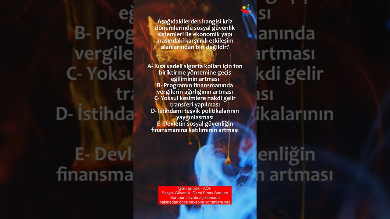 AÖF Sosyal Güvenlik Soru Çözümü! #sosyalgüvenlik