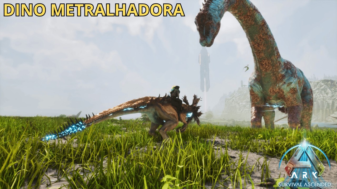 O Dino Metralhadora em Ação! + Primeiro Shine na Base | ARK ASCENDED #19