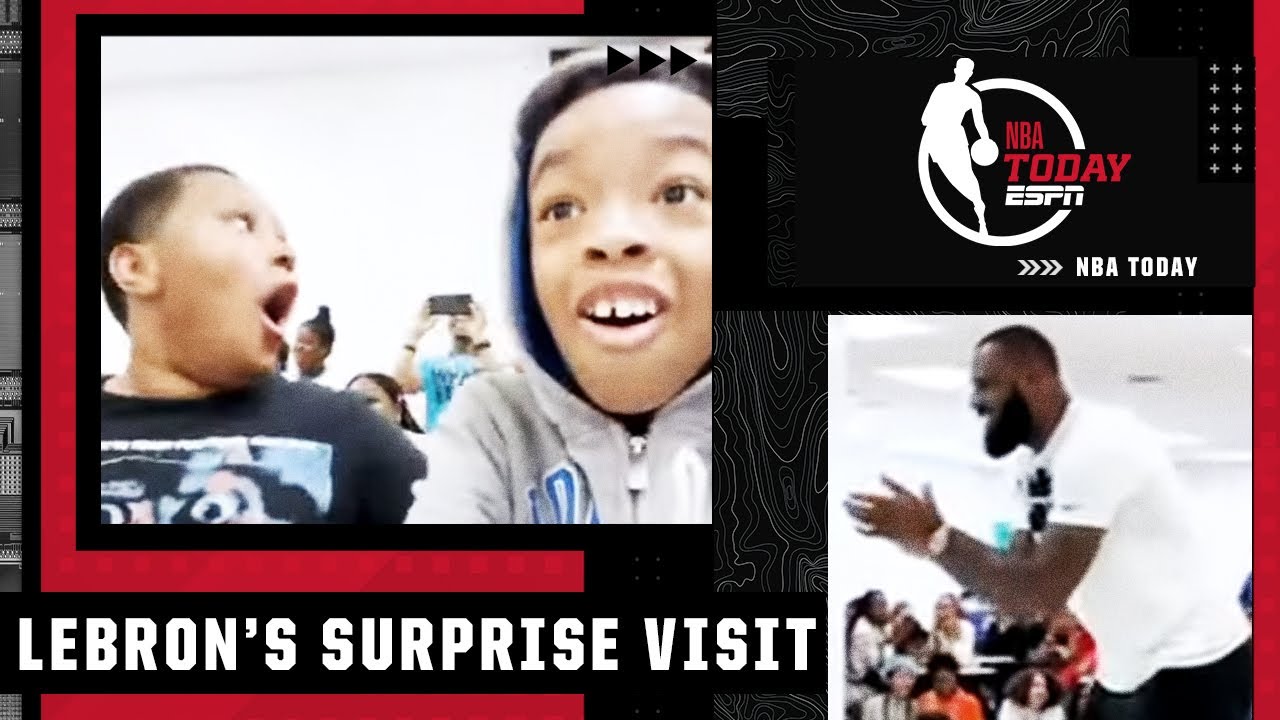 LeBron James visits his I PROMISE school and the students reactions are PRICELESS NBA Today