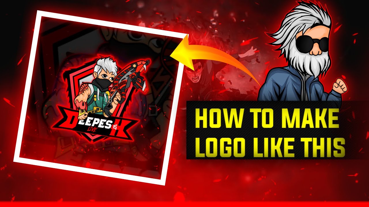 how to make free fire Gaming logo in pixellab || free fire mascot logo in pixellab ||