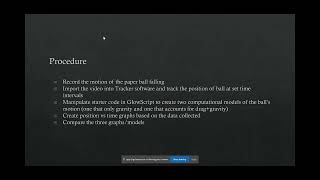 Lab 2: Motion of a Falling Object Physics 2211