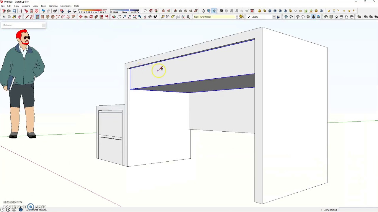 Tutorial Sketchup Paling Cepat Membuat Meja Kerja Atau Meja Belajar Youtube Meja Kerja Meja Belajar