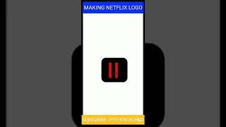 making Netflix logo using python turtle #shorts #shortsvideo #youtubeshorts #trending