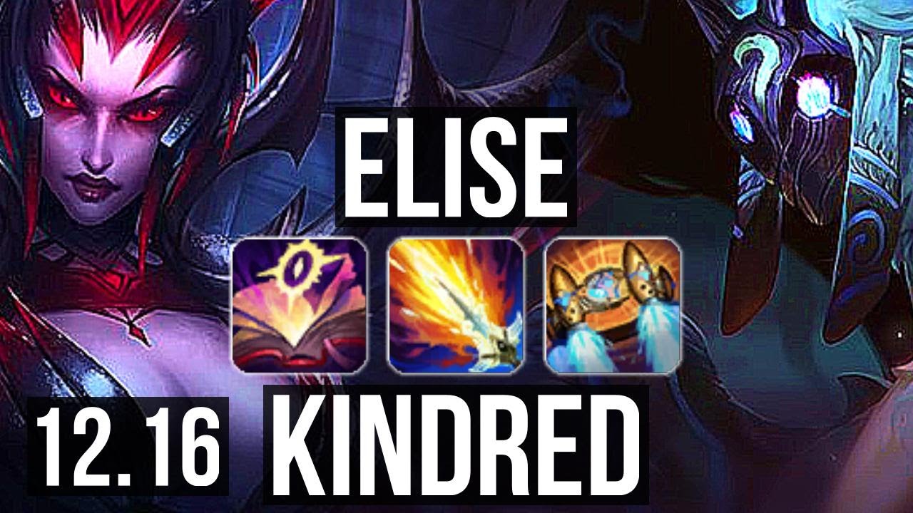 ELISE vs KINDRED (JNG) | 18/0/5, Legendary, 6 solo kills, 400+ games | EUW Master | 12.16