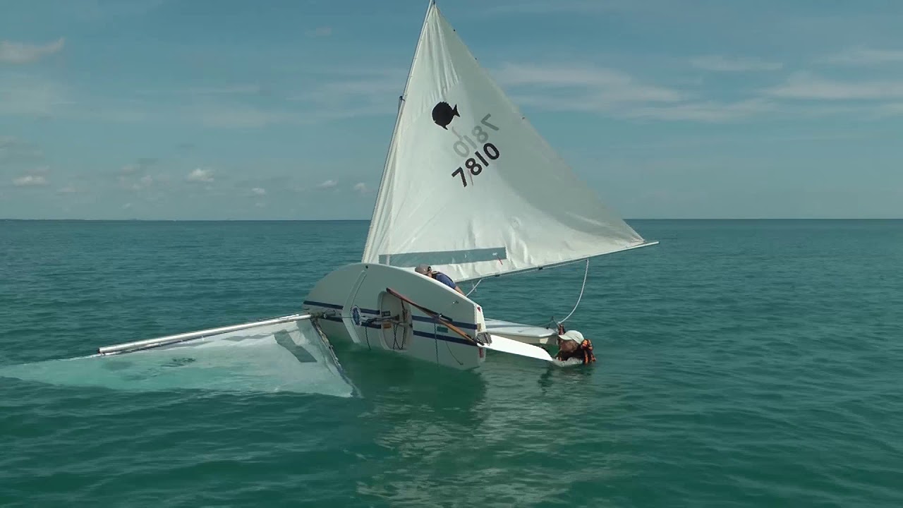 capsize sunfish sailboat