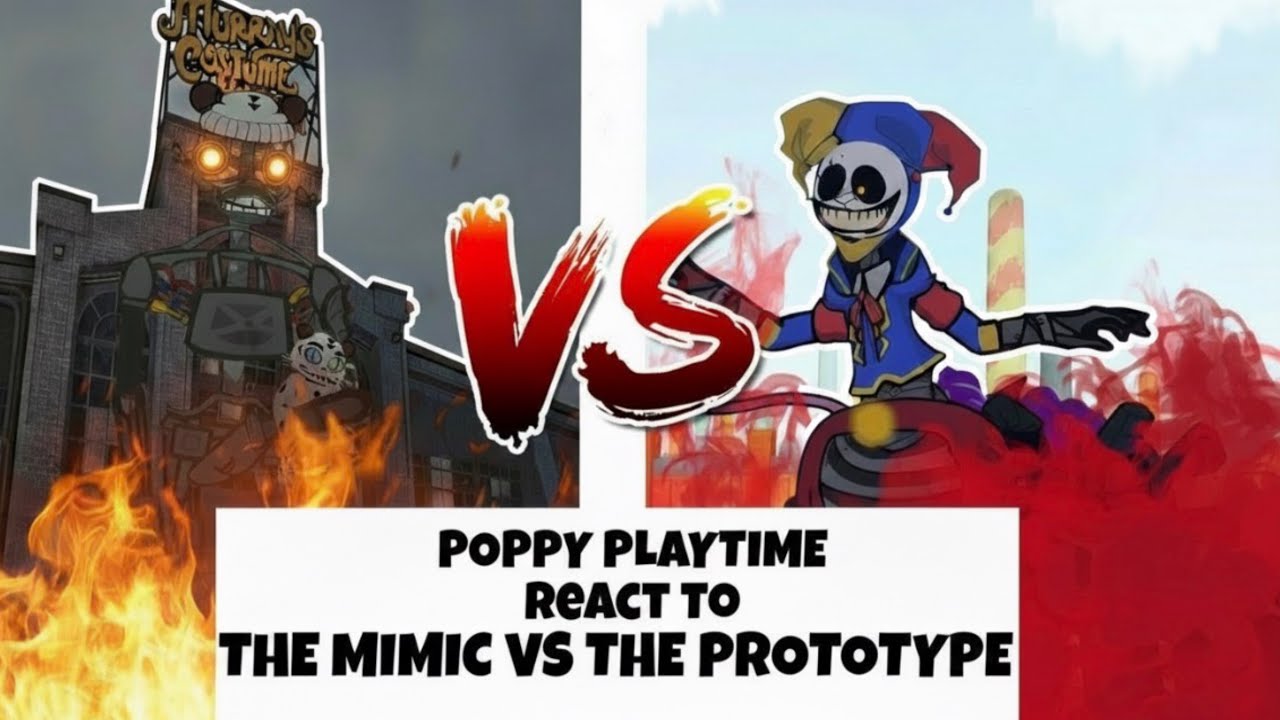 POPPY PLAYTIME REACT TO THE PROTOTYPE VS THE MIMIC #poppyplaytime # ...