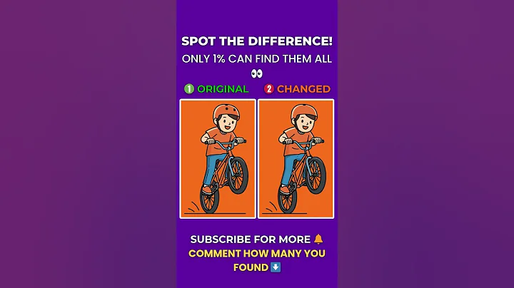 🧠 Only 1% Can Find All 3 Differences – Bicycle Spot the Difference!