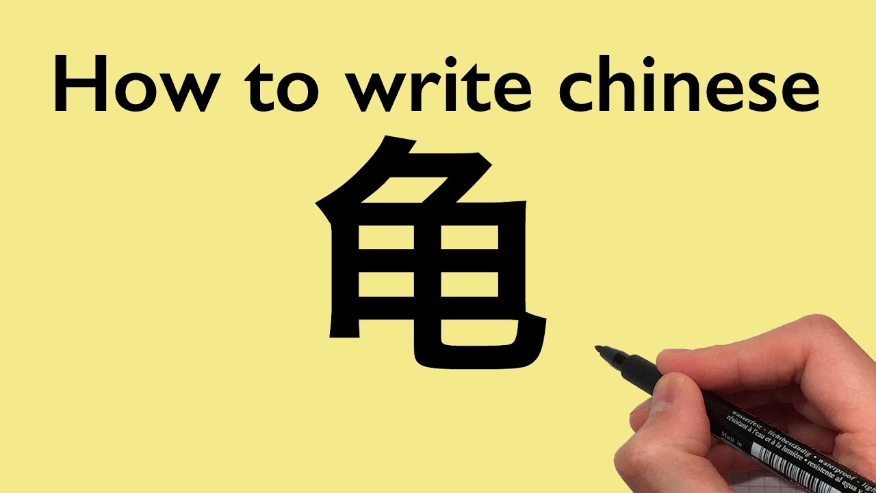 Chinese Calligraphy: How to write Tortoise [ 龟 ] 2021 #0256 - YouTube