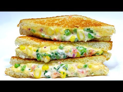 स्ट्रीट स्टाइल चीज़ सैंडविच तवे पे बनाए  | Cheese Corn Sandwich | Veg Cheese Sandwich |Kabitaskitchen