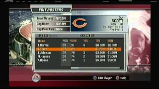 Madden NFL 07 Legendary Team Roster 2007 Chicago Bears