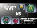 Flame libra t125es vs poison serpent sw145sd  amvbb beyblade battle