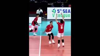 Boy Arnez Vertical Jump dengan Spike Kerasnya waktu kalahkan Thailand #volleyball #volley #voli