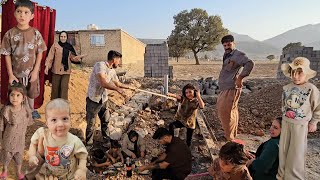 🏡❤️ Sajjad & Raheleh’s Family Day 👗🛍️ Lunch Together 🍽️🧱 Building the Yard Wall 👨‍👩‍👧‍👦✨