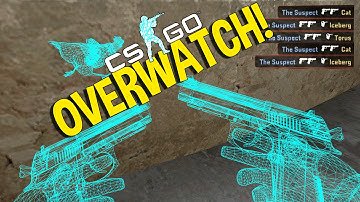 CS GO SPIN BOT HACKER - OVERWATCH FUNNY MOMENTS