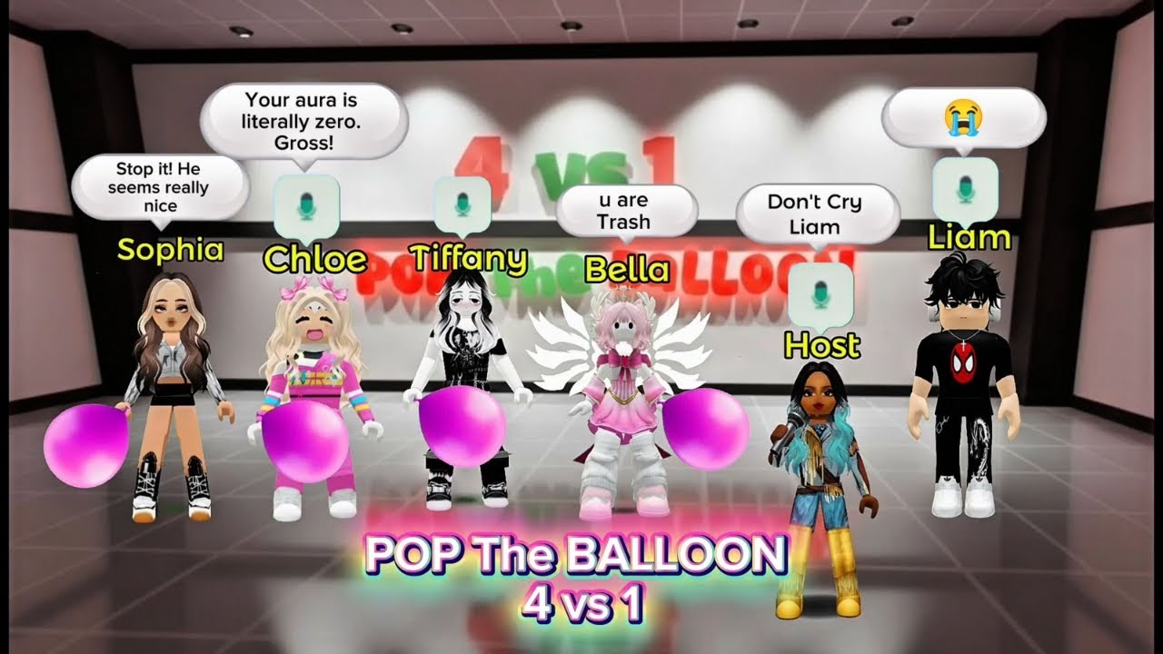 TEXT To Speech Emoji 4v1 Pop The BALLOON |THE BILLIONAIRE'S TRAP