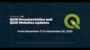 QGIS Documentation and Websites updates from November 17 – November 28, 2025