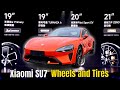 Xiaomi SU7 EV Wheel and Tire Options