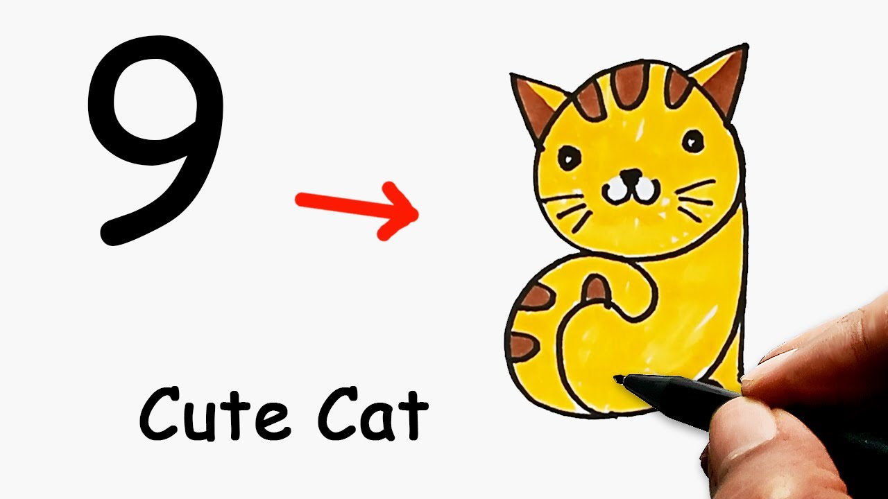 Cat Drawing Using Numbers at Alan Koester blog