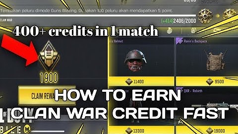 HOW TO EARN CLAN WAR CREDITS SO FAST IN CALL OF DUTY MOBILE