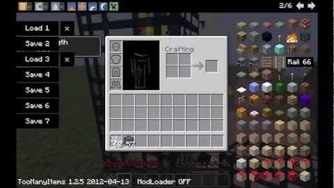 Minecraft 1.2.5 Too Many Items mod Preinstalled mod download