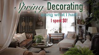 Spring Decorating New Look Using What I Had Cozy Cabin-Style
